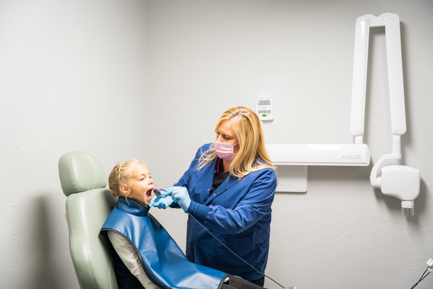 Dr. Scott working with a young patient