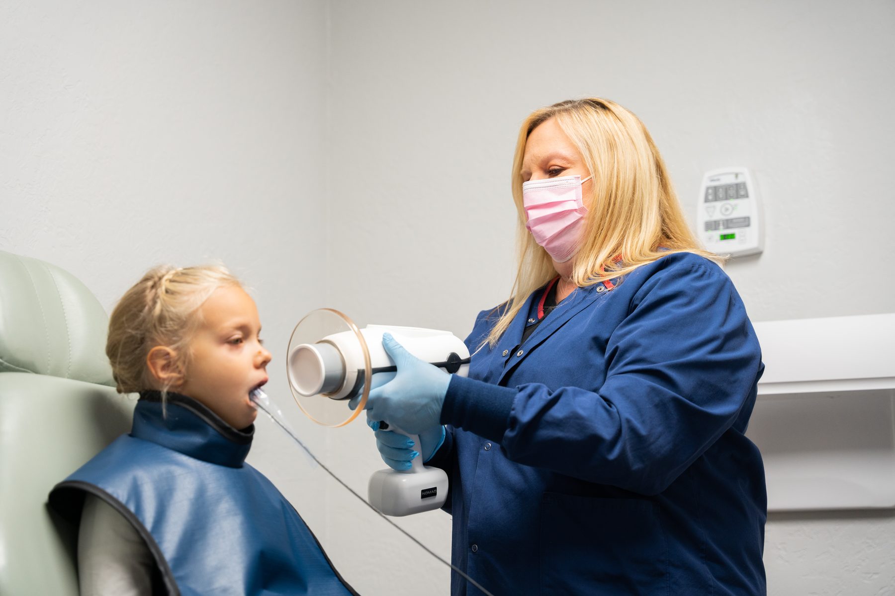 A child receiving routine pediatric care at our office
