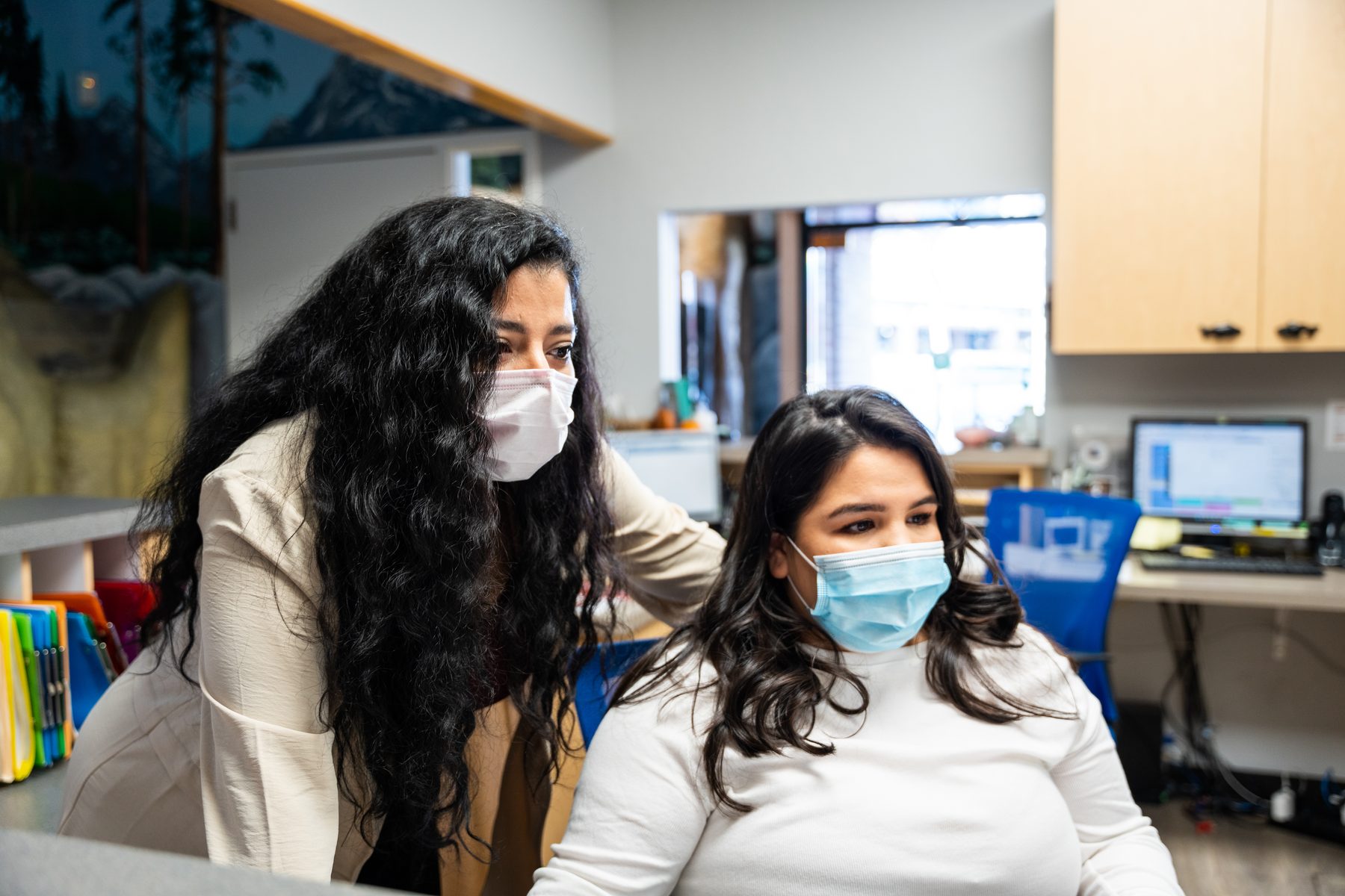 A young patient receiving careful, monitored pulp therapy