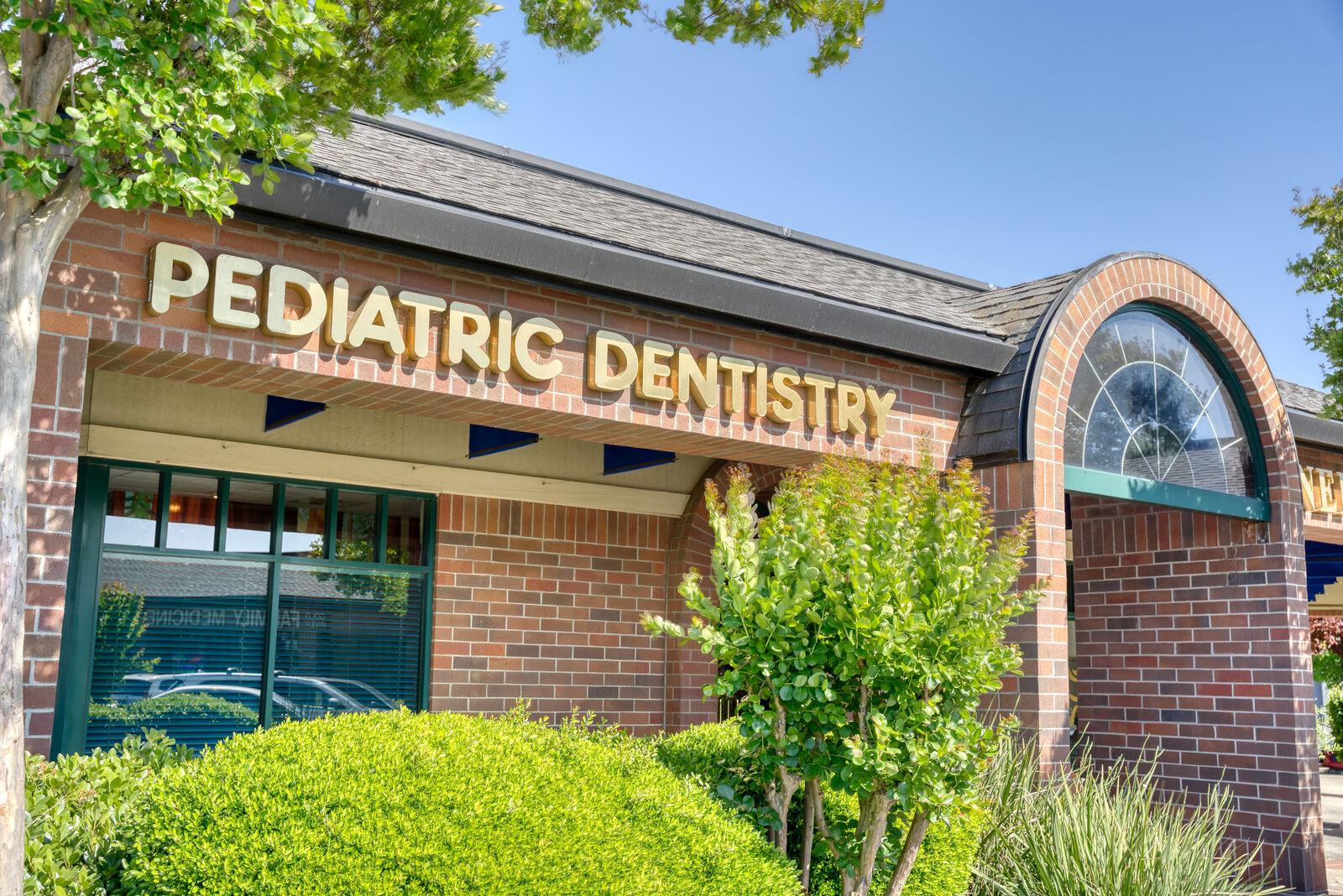 Pediatric Dentistry storefront sign at our Gold River office