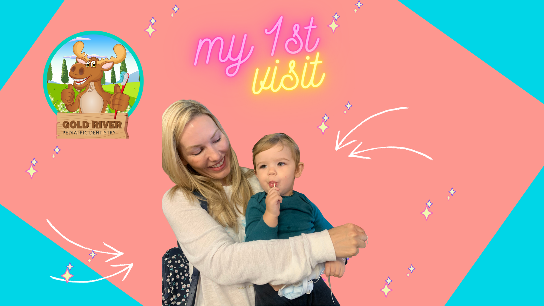 Illustration of a happy child after their first dental visit